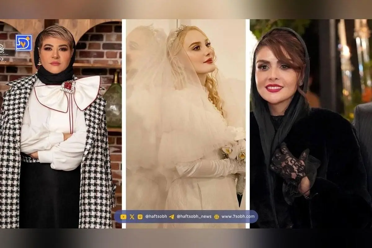 عروسی ستاره‌های سینما؛ مرجانه، رابعه، شقایق و شیوا مکینیان در جشن ازدواج آرام جعفری در ۴۵سالگی