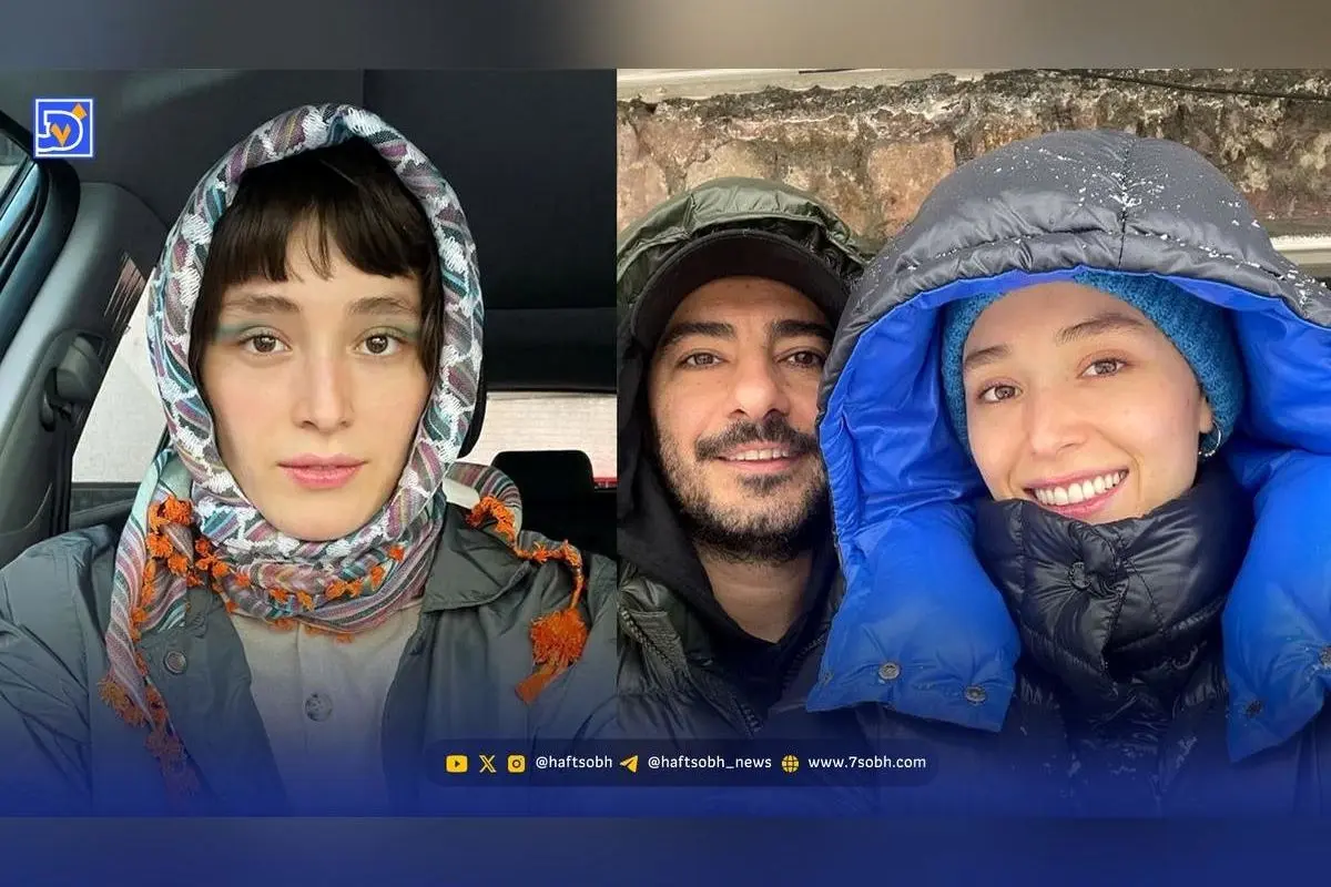 استایل جنجالی و عجیب فرشته حسینی و نوید محمدزاده در اینستاگرام؛ شلوار گل‌گلی و کاپشن‌های متفاوت