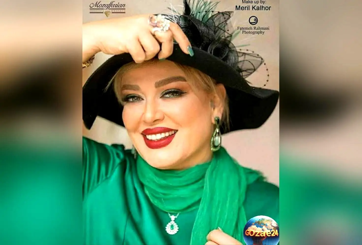 عکس بهاره رهنما در حیاط شیک با استایل سنتی ایرانی و پیام الهام‌بخش درباره خودشناسی و آرامش روانی