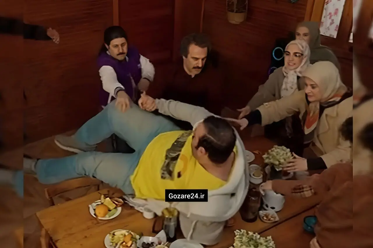 آموزش رقص مازندرانی توسط بهتاش؛ سقوط خنده‌دار بهروز روی میز!