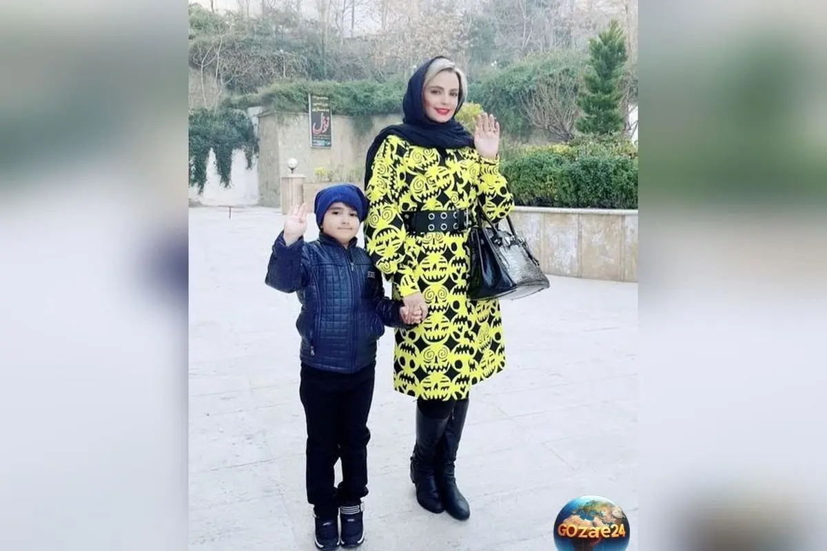 تصویر جدید سپیده خداوردی و پسرش در ساحل لوکس و لاکچری + مقایسه قد پسر با مادر