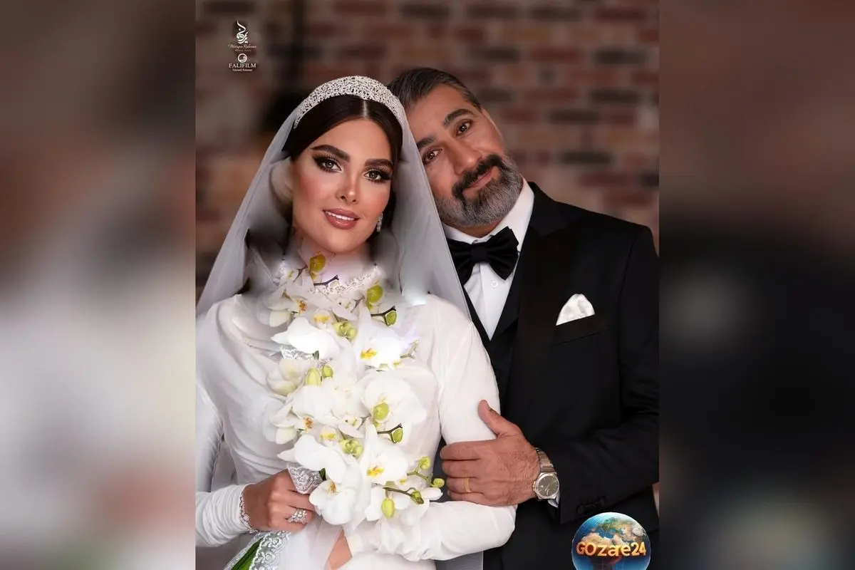 لحظه خنده‌دار و بامزه در عروسی محمد نادری؛ داماد به جای همسرش، دسته‌گل را نگاه می‌کند!