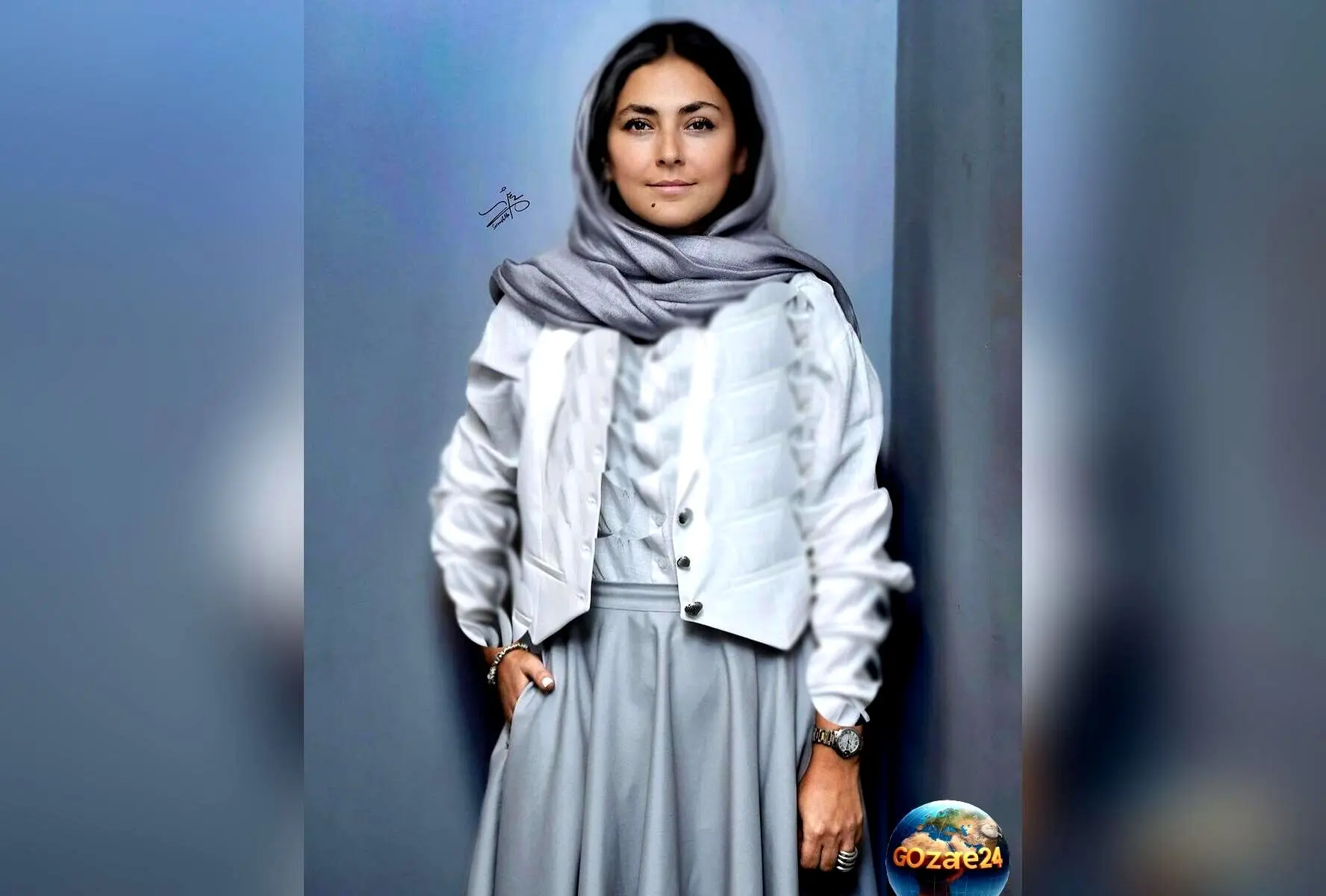 استایل مینیمال سفید و طوسی هدی زین العابدین در جشنواره فیلم و عکس با انرژی و جذابیت فوق‌العاده