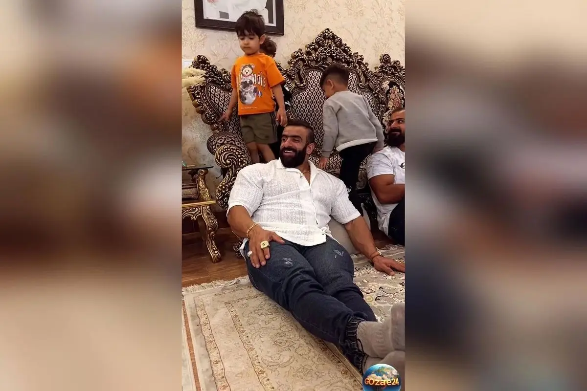 تصاویر و ویدیوهای متفاوت از زندگی و فرش زیرپای هادی چوپان قهرمان مسترالمپیا با چیدمان ساده و بی‌تکلف