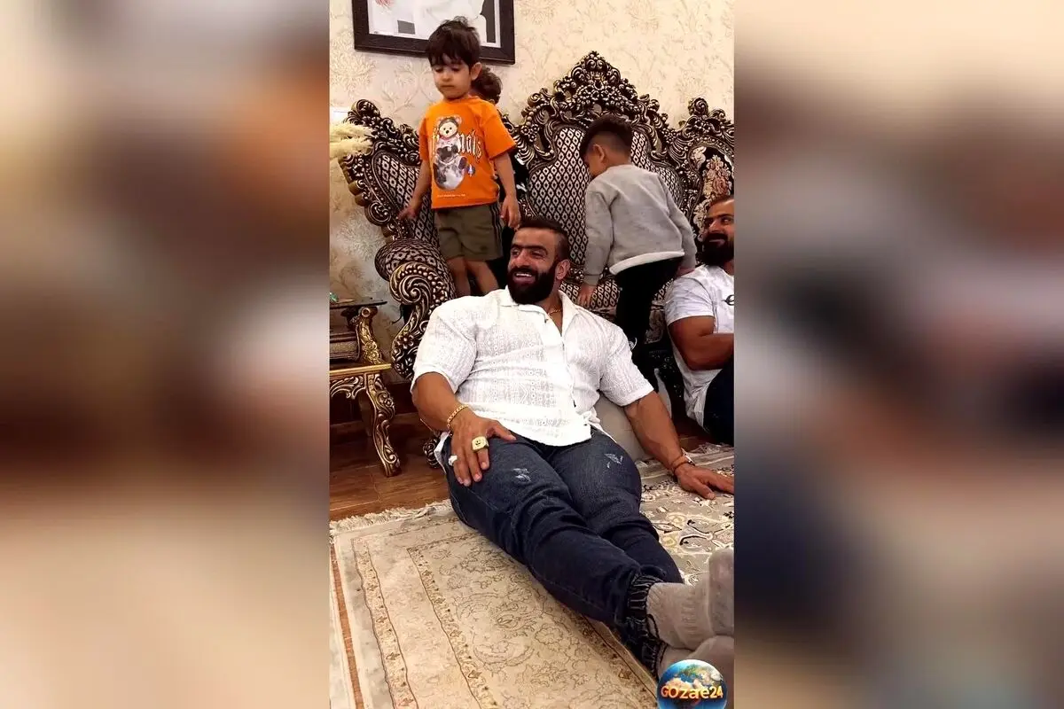 تصاویر و ویدیوهای متفاوت از زندگی و فرش زیرپای هادی چوپان قهرمان مسترالمپیا با چیدمان ساده و بی‌تکلف