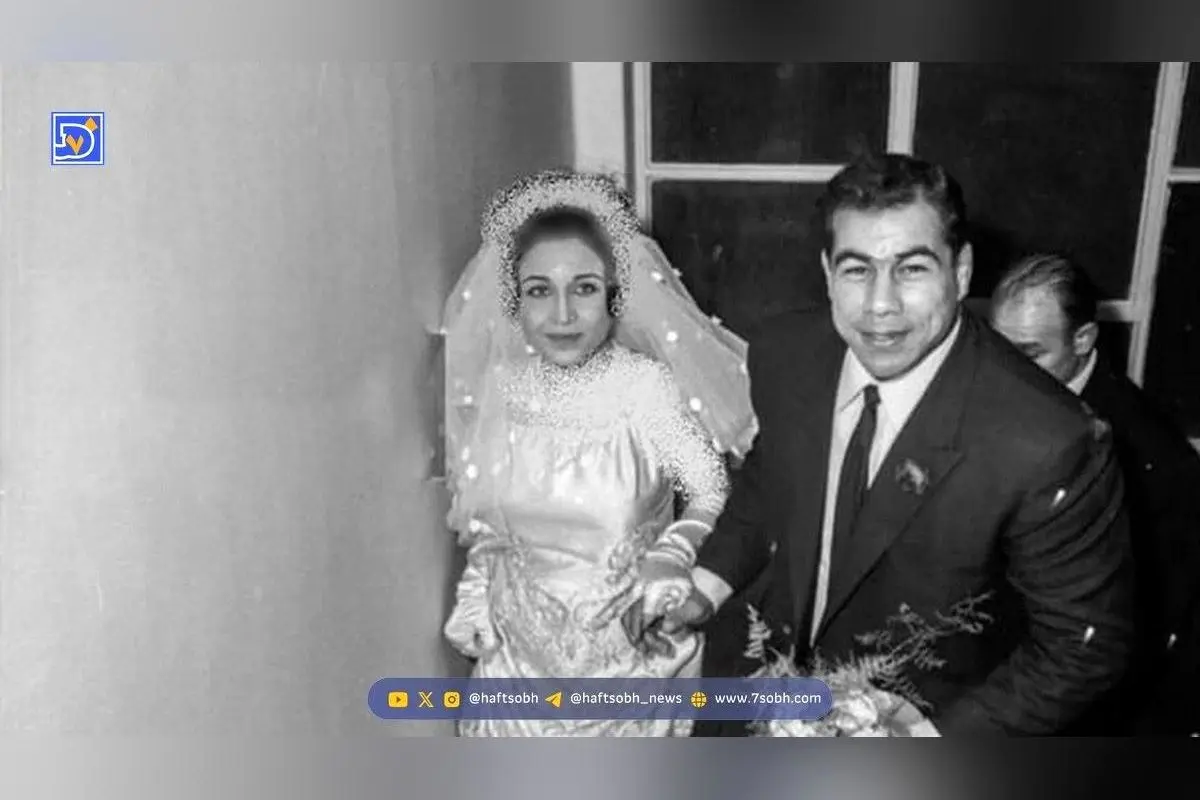 تصویر قدیمی و دیدنی از عروسی غلامرضا تختی و شهلا توکلی در سال ۱۳۴۵