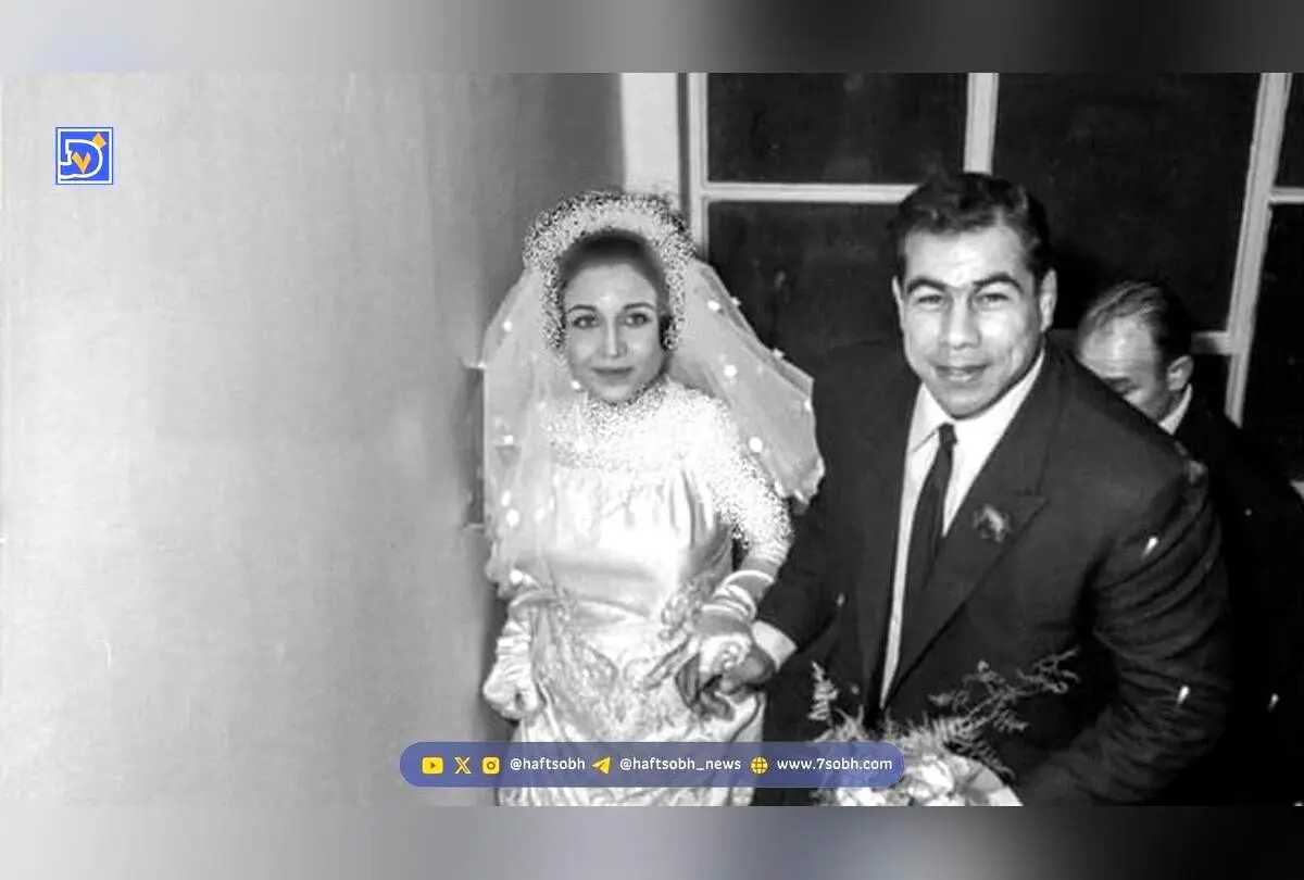 تصویر قدیمی و دیدنی از عروسی غلامرضا تختی و شهلا توکلی در سال ۱۳۴۵