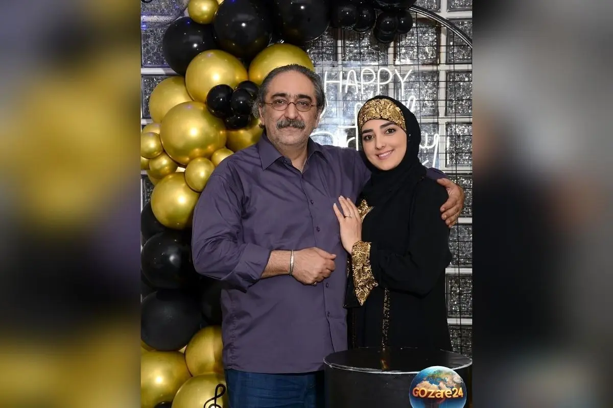 جشن تولد مجلل و خلاقانه شهرام شکیبا برای همسرش ستاره سادات قطبی با کیک صورتی و استایل شاهانه