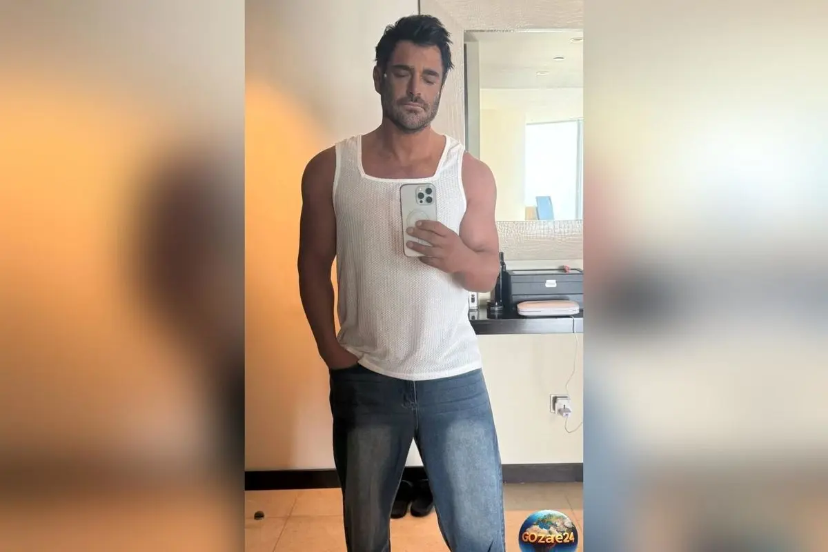 استایل عجیب و متفاوت رضا گلزار در آینهی روشویی با پیراهن چروک و موهای آشفته + عکس جدید