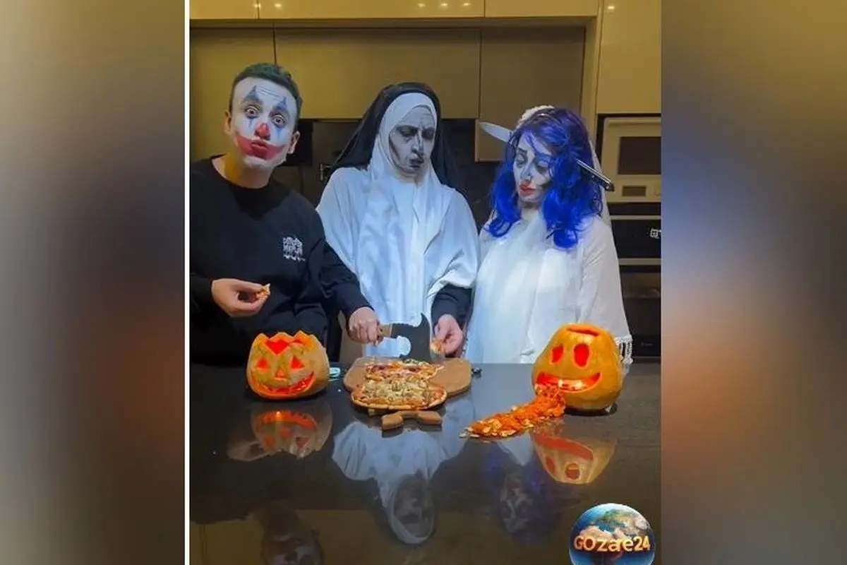 فاطمه گودرزی و خانوادهاش در جشن هالووین با ویدیوی خلاقانه و آموزش سرگرمکننده
