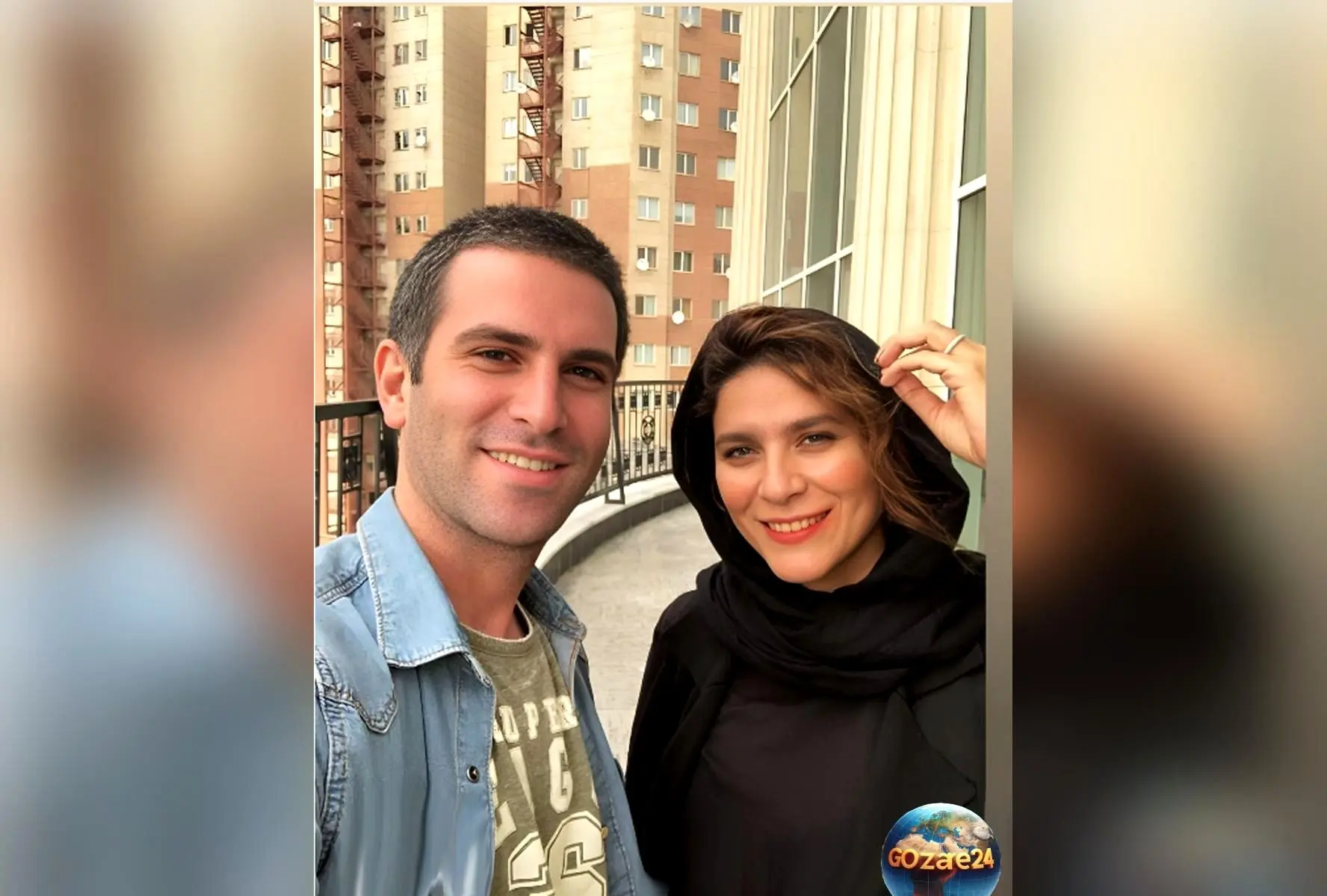 عکس دیده نشده از گریم عجیب سحر دولتشاهی و هوتن شکیبا در تئاتر بینوایان 97