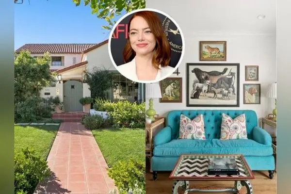 خانه ۱۰۰ ساله اما استون در لس‌آنجلس با طراحی اسپانیایی و دکوراسیون رنگارنگ | داستان فروش و معماری خانه ستاره هالیوود