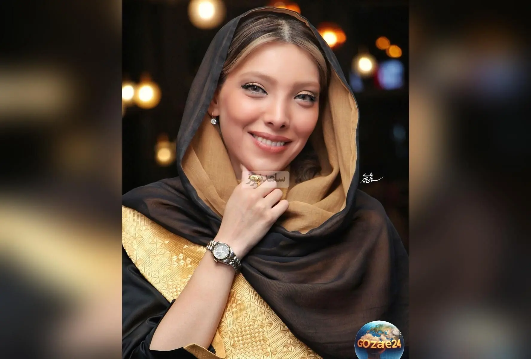 استایل سرتاپا مشکی صدف اسپهبدی با کاپشن چرم شیک و متفاوت؛ تصویری جذاب در اینستاگرام