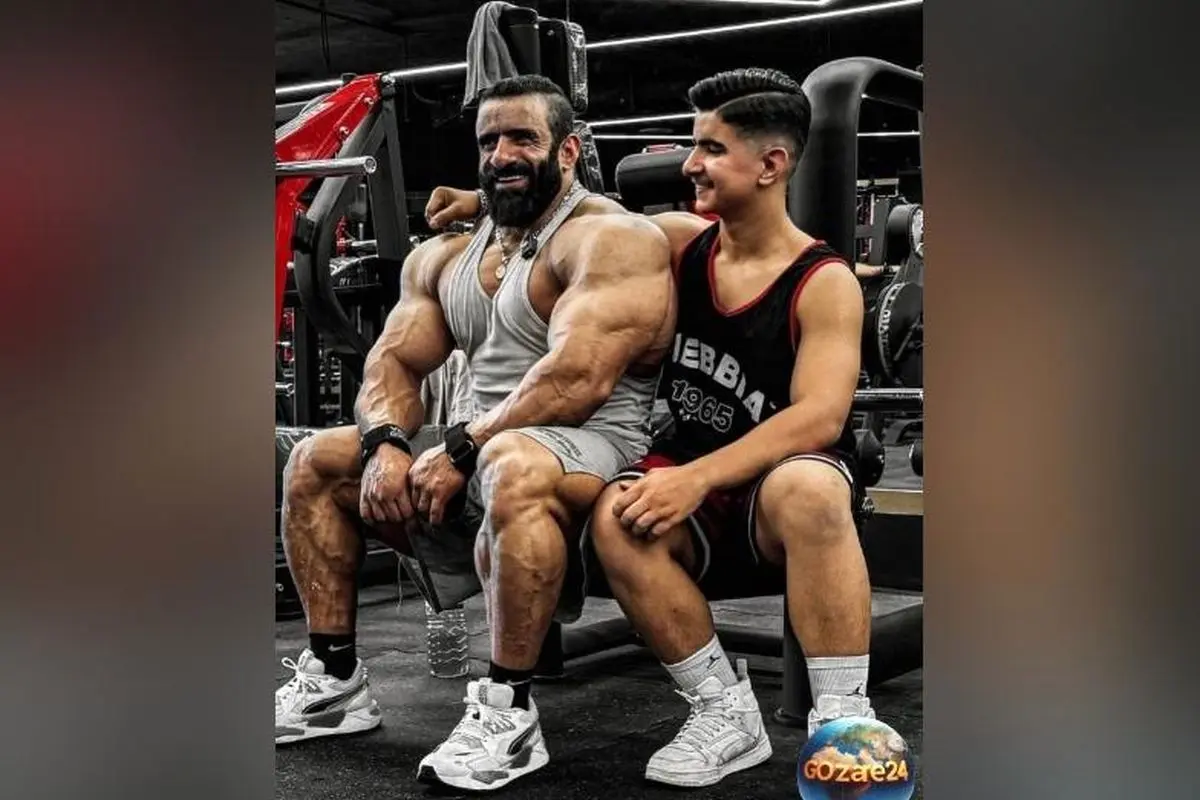 تصویر بدن ورزیده و آماده محمدحافظ چوپان، پسر هادی چوپان، در سن ۱۶ سالگی + عکس