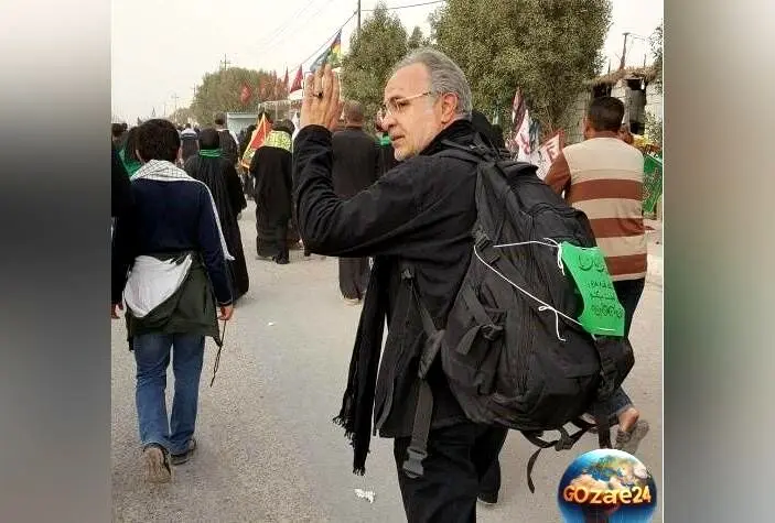 تصاویر دیدنی از حضور پرشور بازیگران و هنرمندان در مسیر پیاده‌روی اربعین از نجف تا کربلا