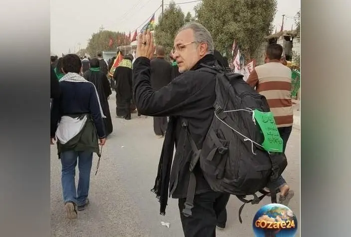 تصاویر دیدنی از حضور پرشور بازیگران و هنرمندان در مسیر پیاده‌روی اربعین از نجف تا کربلا