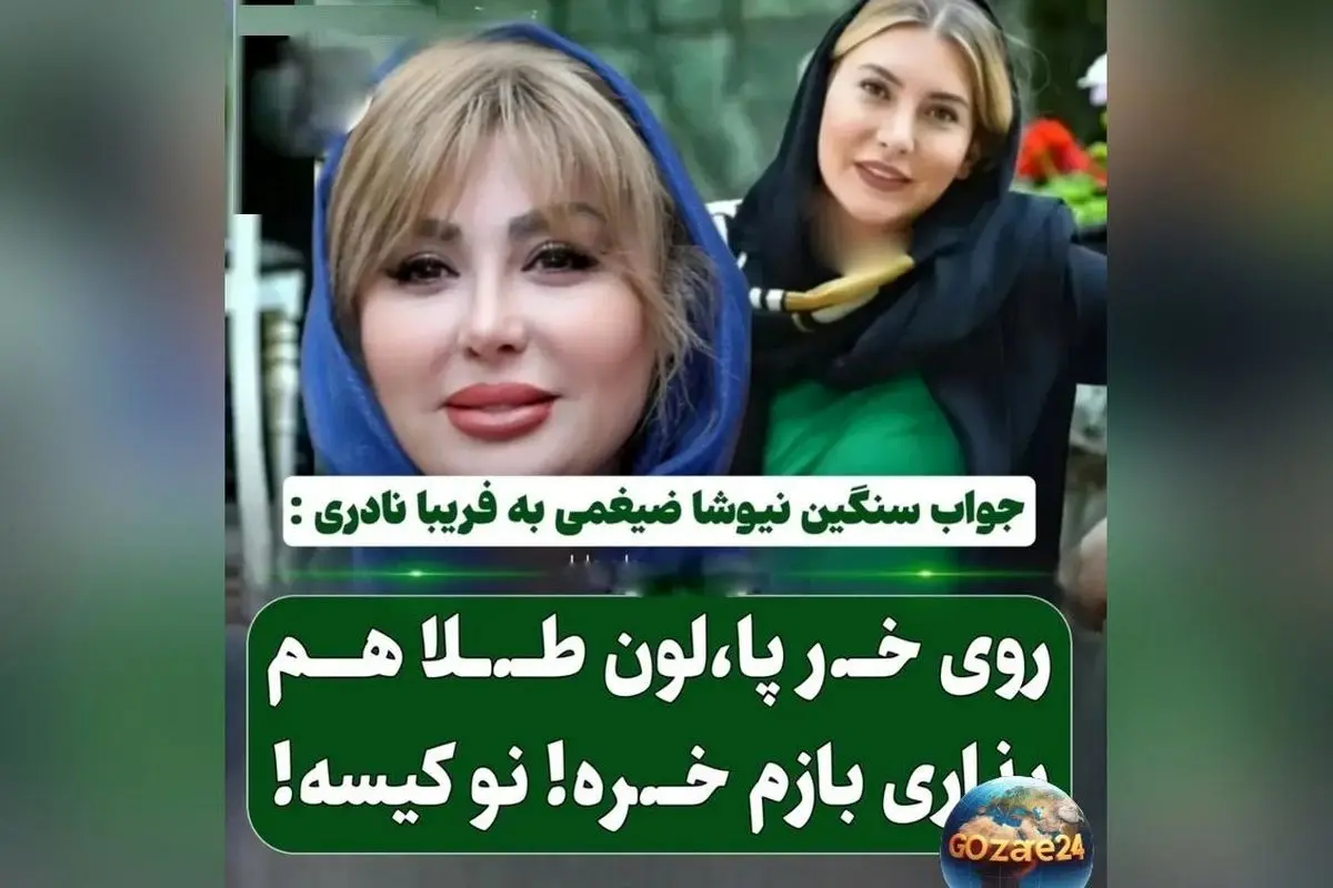 نیوشا ضیغمی در واکنش به فخر فروشیهای فریبا نادری: استوری جنجالی و هشتگ نو کیسه