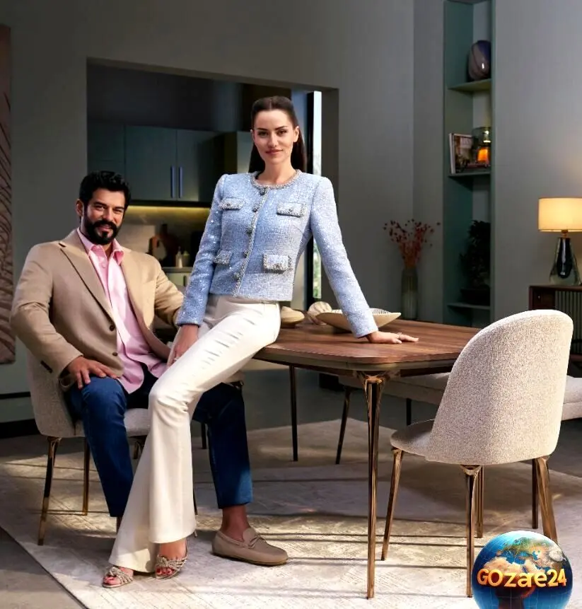 نمایی لوکس از ویلای استخر دار بوراک اوزچیویت و فحریه اوجن در کنار فرزندشان کاران+عکس