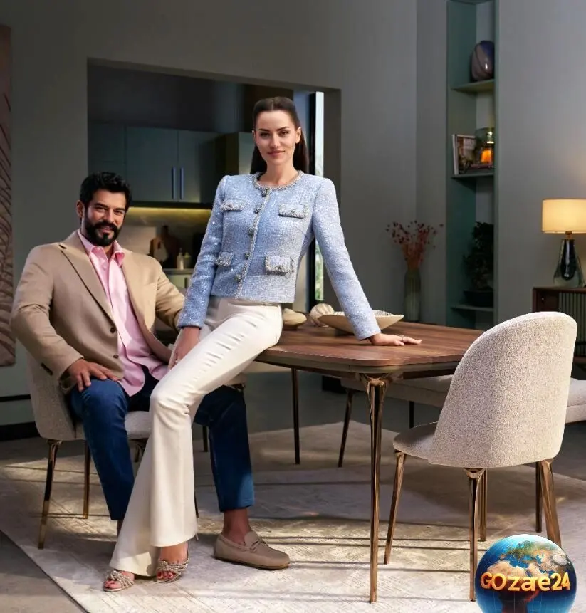 نمایی لوکس از ویلای استخر دار بوراک اوزچیویت و فحریه اوجن در کنار فرزندشان کاران+عکس
