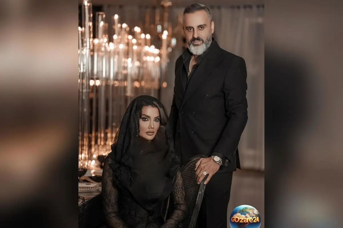 تصاویر و جزئیات چیدمان میز عزای باشکوه پدر صبا تاجیک و پیام احساسی همسر علیرام نورایی