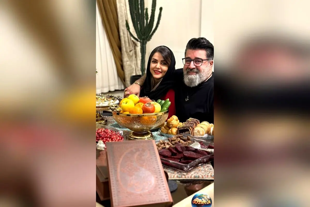 تصاویر و پشت صحنه‌های یلدای مجلل مهدی یغمایی و شوخی‌های خانوادگی در منزل