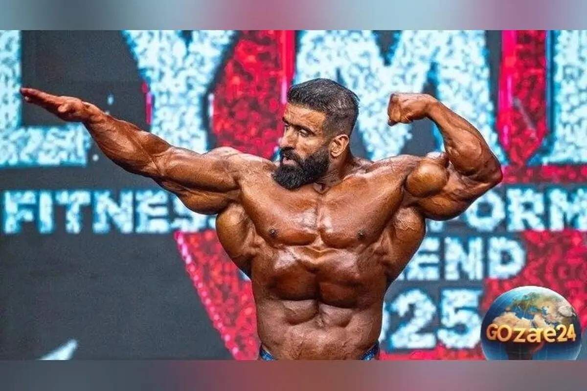 هادی چوپان نایب‌قهرمان مستر المپیا در کنار خودروی فراری لوکس؛ نماد زندگی لاکچری و تجملاتی