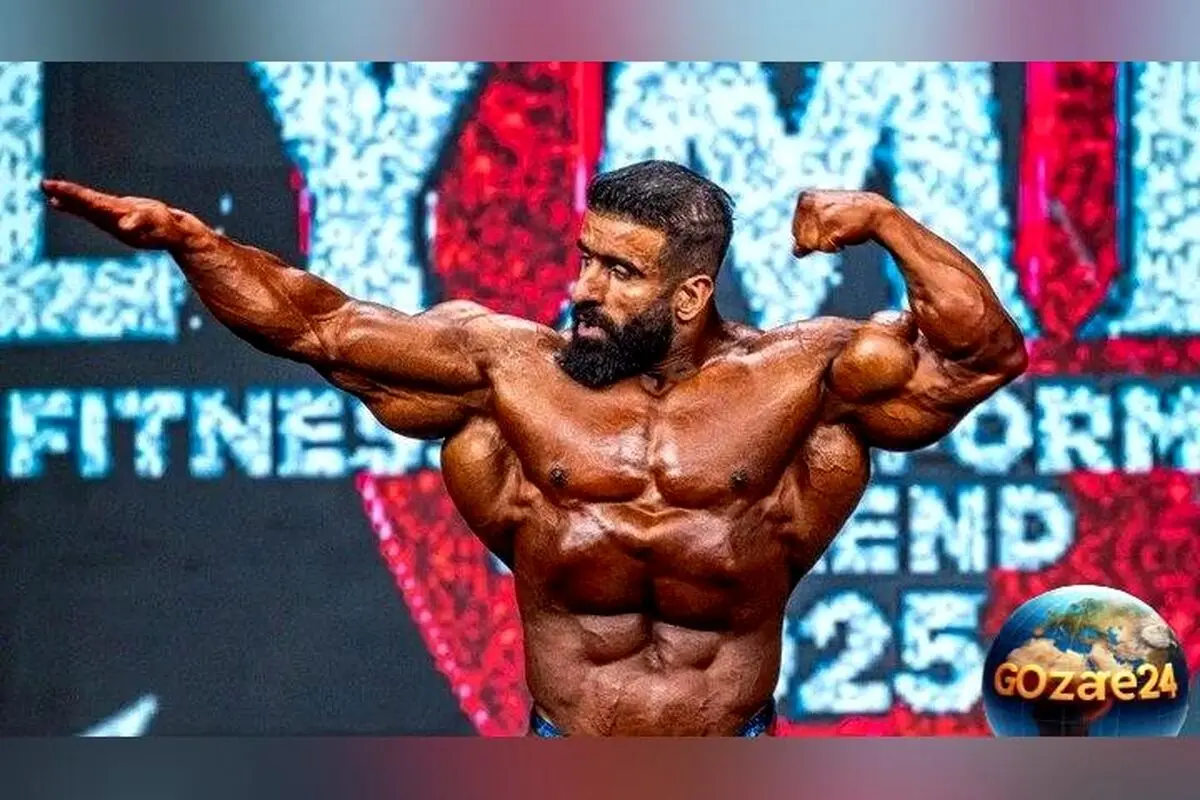 هادی چوپان نایب‌قهرمان مستر المپیا در کنار خودروی فراری لوکس؛ نماد زندگی لاکچری و تجملاتی