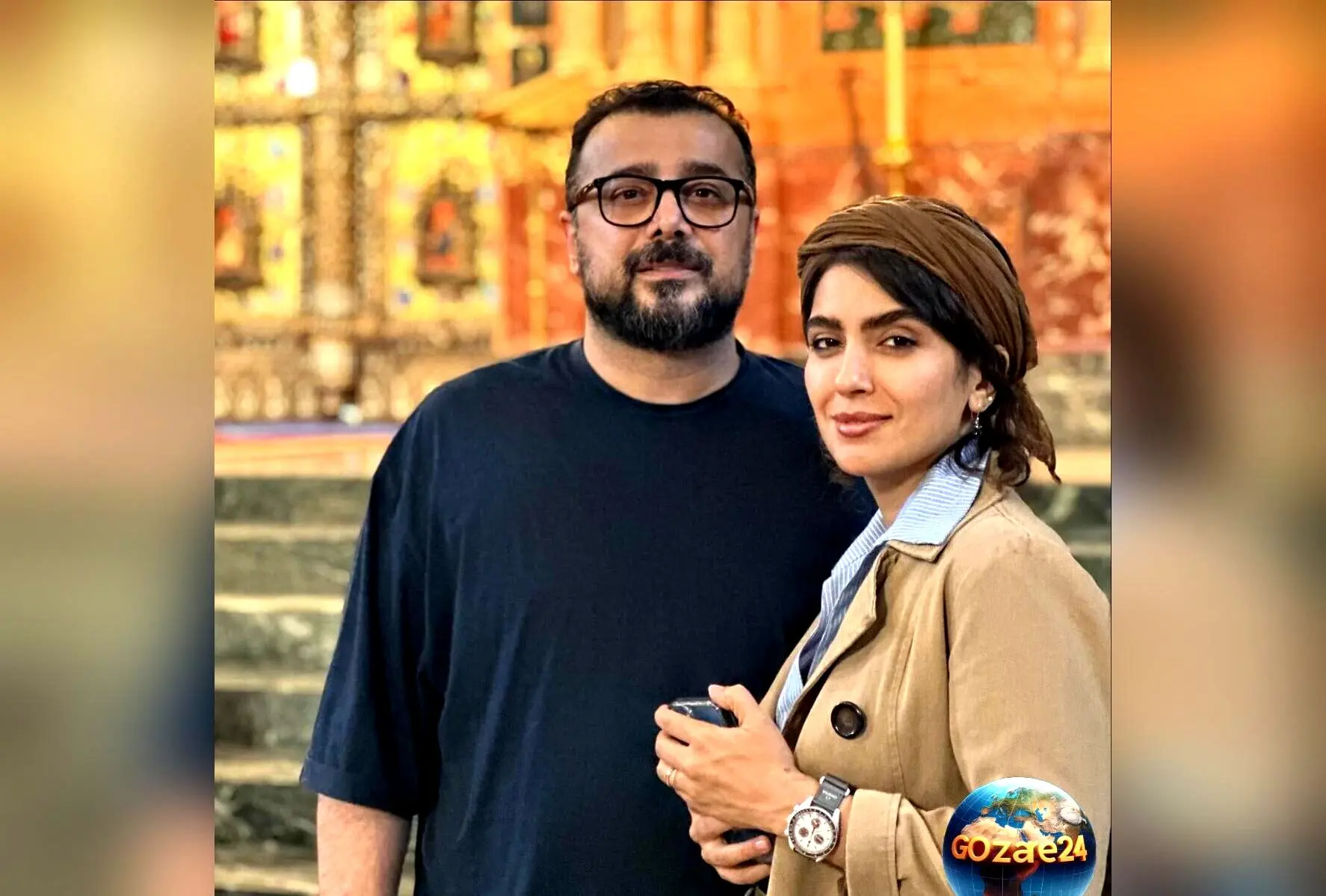 سپند امیرسلیمانی در ترافیک تهران در حال پاک کردن سبزی و کمک به همسرش + عکس لحظه‌ای دلنشین