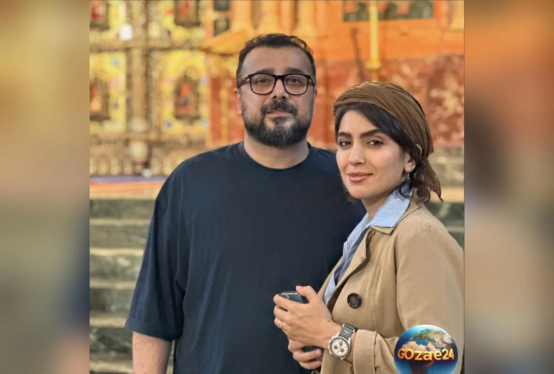 سپند امیرسلیمانی در ترافیک تهران در حال پاک کردن سبزی و کمک به همسرش + عکس لحظه‌ای دلنشین