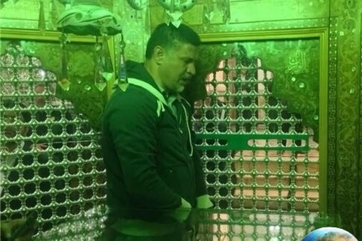 علی دایی در کربلا؛ عکس نادر و دیدنی از چای نذری و عشق حسین بن علی