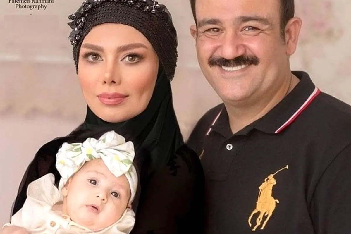 عکس‌های جدید آرزو غفوریان همسر مهران غفوریان در نقش مدل تبلیغاتی با لباس مجلسی ست مادر و دختری