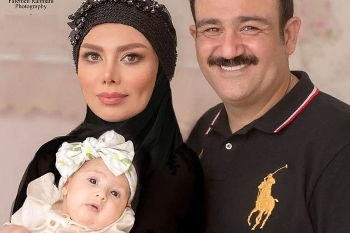 عکس‌های جدید آرزو غفوریان همسر مهران غفوریان در نقش مدل تبلیغاتی با لباس مجلسی ست مادر و دختری