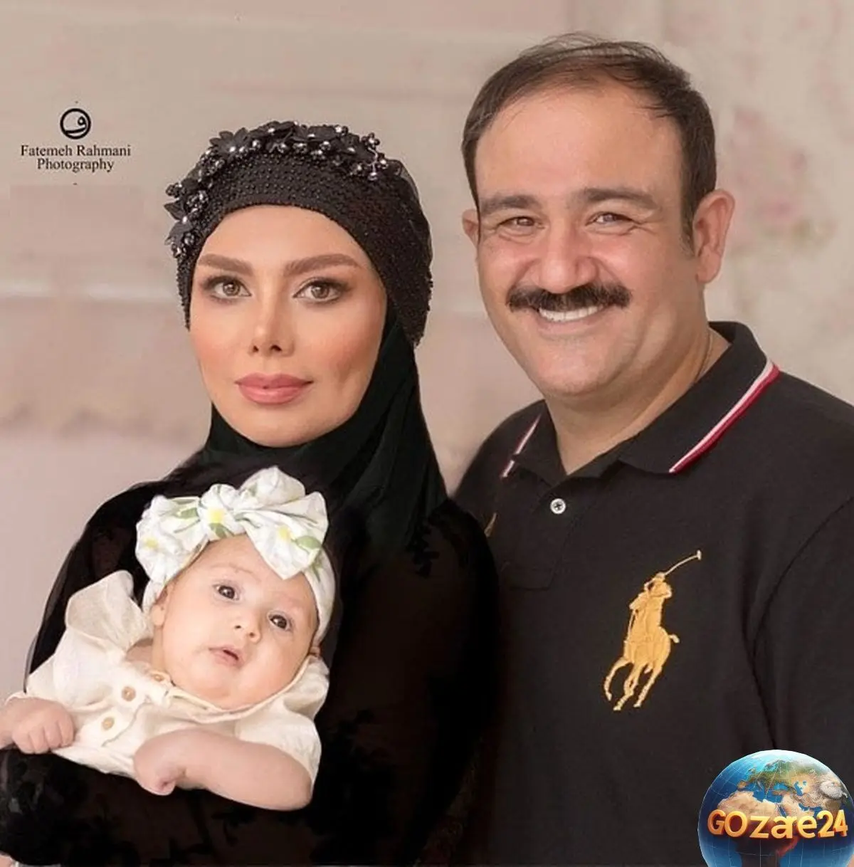 عکس‌های جدید آرزو غفوریان همسر مهران غفوریان در نقش مدل تبلیغاتی با لباس مجلسی ست مادر و دختری