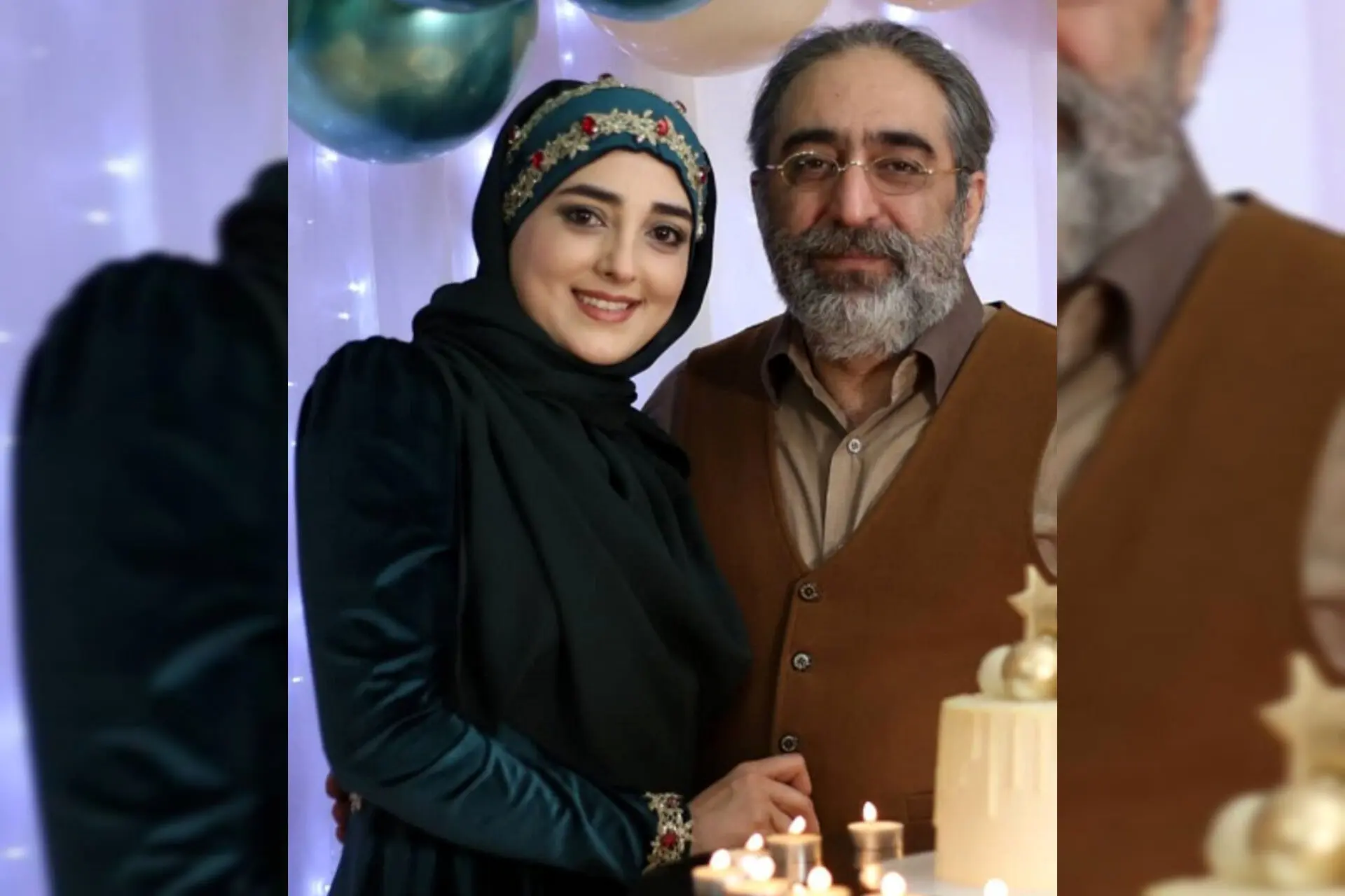 جشن تولد مجلل ستاره سادات قطبی همراه همسرش شهرام شکیبا