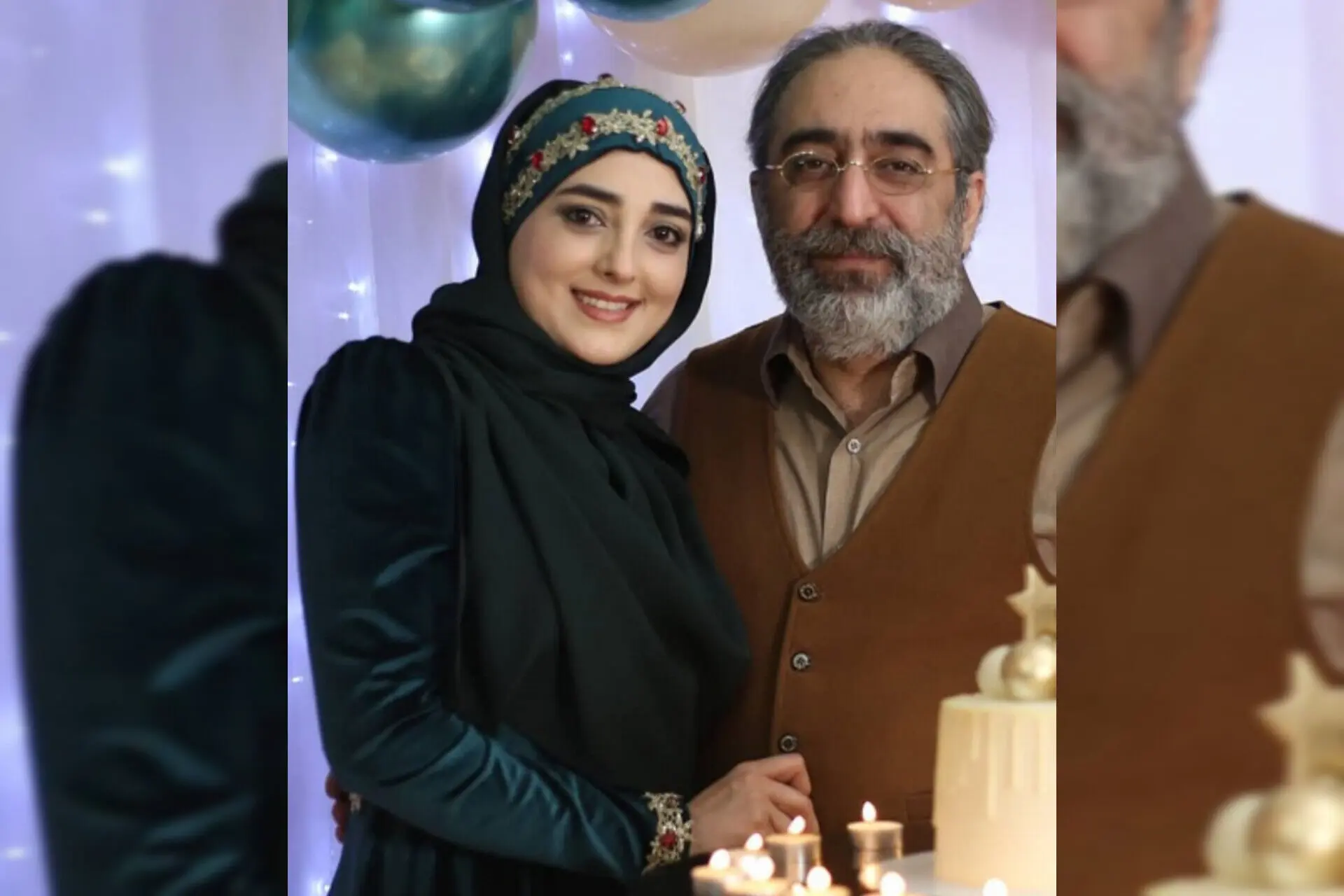 جشن تولد مجلل ستاره سادات قطبی همراه همسرش شهرام شکیبا