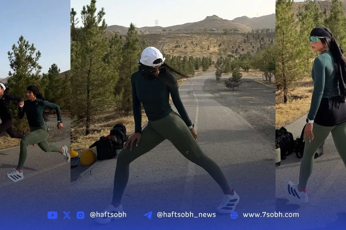 عکس‌های تمرین فائزه نسائی، دونده موفق ایرانی در پارک جنگلی؛ داستانی از تلاش، انگیزه و نزدیک شدن به لبه پرتگاه برای پرواز