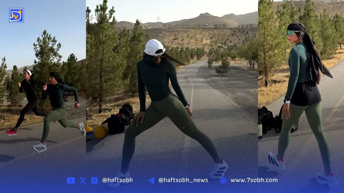 عکس‌های تمرین فائزه نسائی، دونده موفق ایرانی در پارک جنگلی؛ داستانی از تلاش، انگیزه و نزدیک شدن به لبه پرتگاه برای پرواز