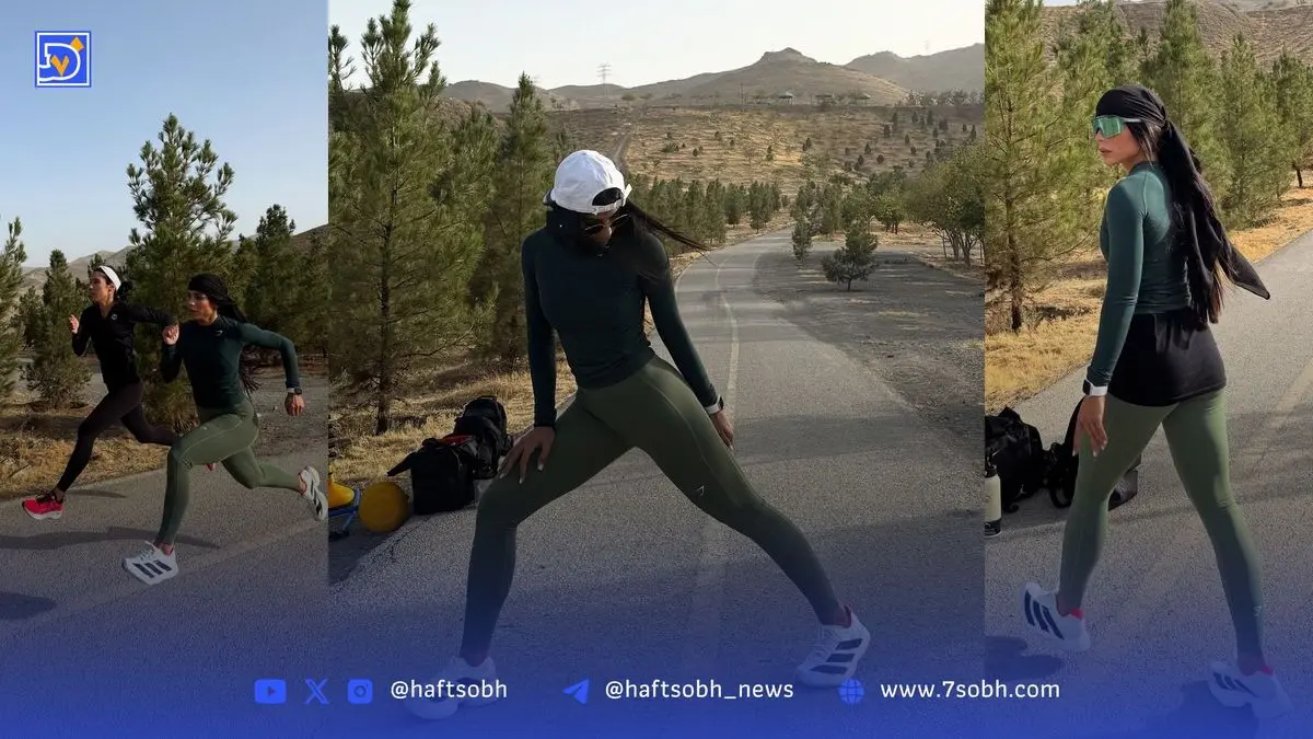 عکس‌های تمرین فائزه نسائی، دونده موفق ایرانی در پارک جنگلی؛ داستانی از تلاش، انگیزه و نزدیک شدن به لبه پرتگاه برای پرواز