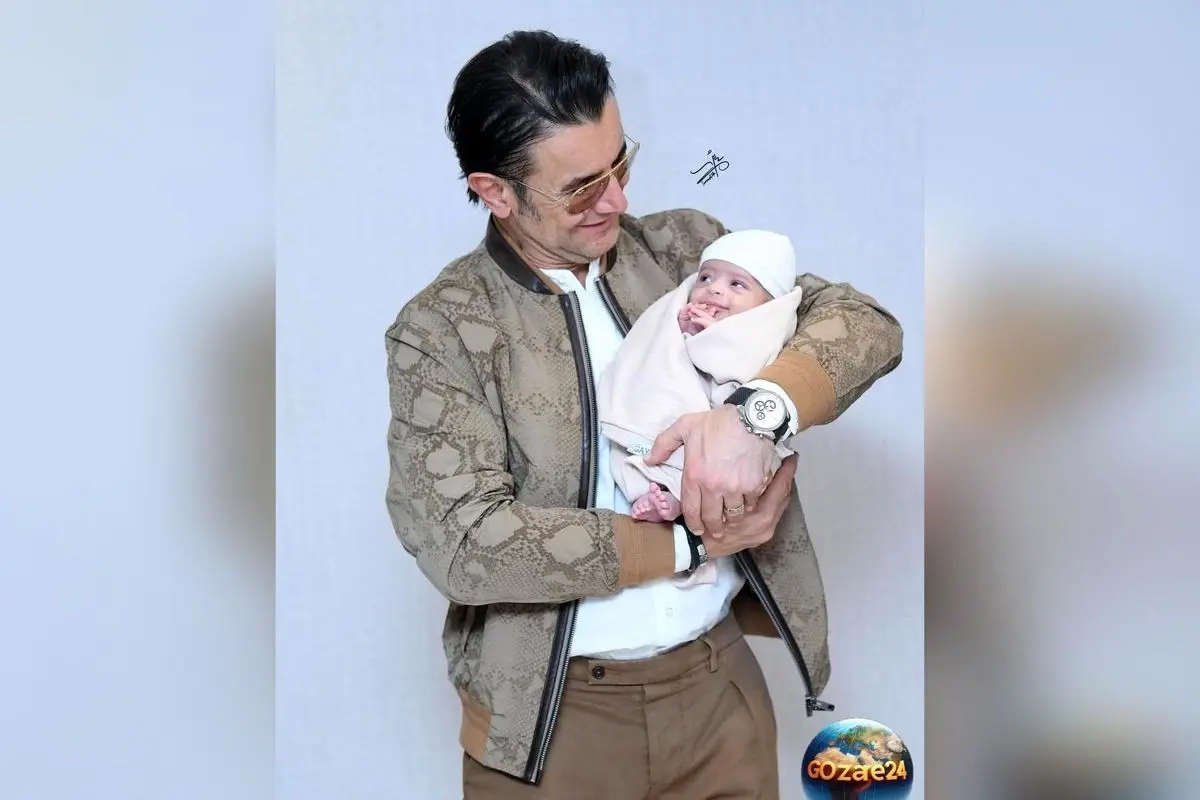 عکس امین حیایی و نوزاد در بغلش در شبکههای اجتماعی جنجالساز شد؛ ماجرای پشت این تصویر چیست؟