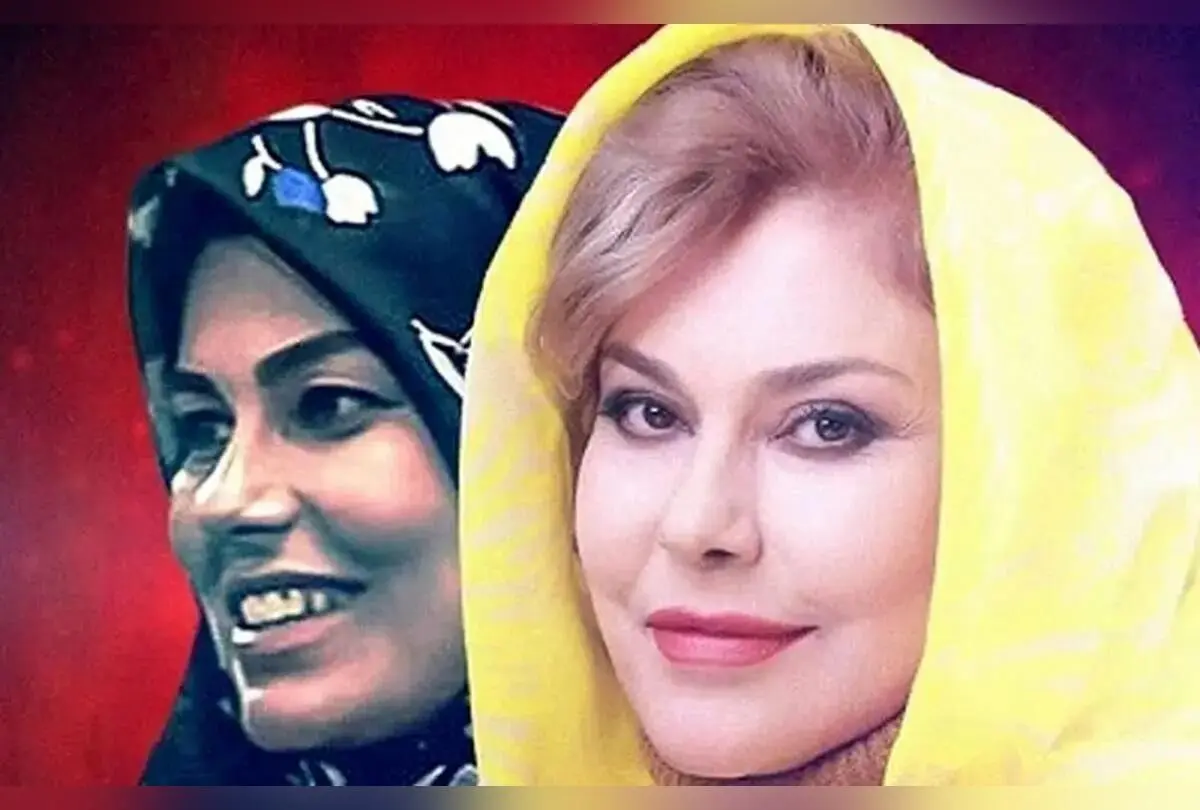 تصویری نادر از مهرانه مهین ترابی و آرام چراغی در پشت صحنه سریال آنام (سال ۱۳۹۶)