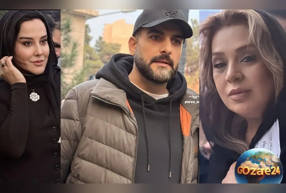 حضور احساسی هنرمندان در مراسم بزرگداشت هادی مرزبان؛ نسرین مقانلو، آشا محرابی و حامد کمیلی در کنار خانواده تئاتر