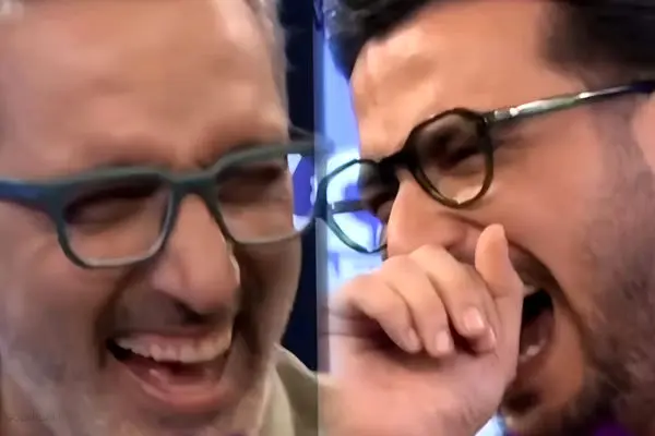گاف خنده‌دار امیرمهدی ژوله در برنامه امیرحسین قیاسی؛ جمله تأثیرگذار ترکید به خنده!