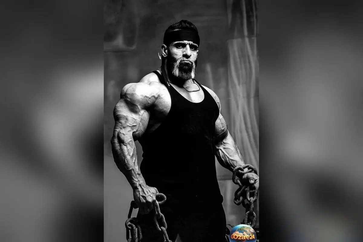 تصویر خلاقانه و دیدنی از چهره هادی چوپان روی دیوار باشگاه ورزشی؛ هنر شیرازی که همیشه زنده است