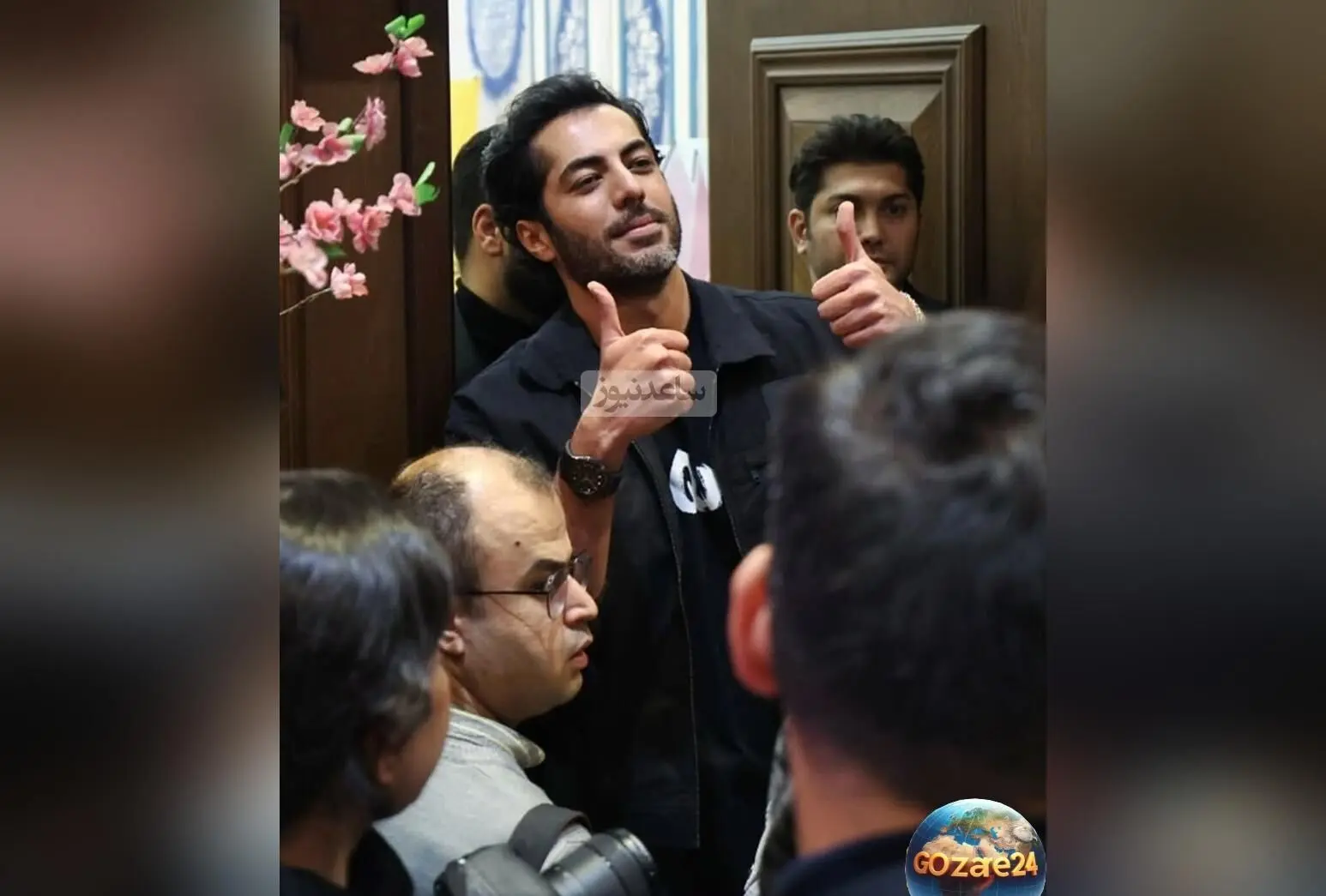 سلفی نوید پورفرج با زنان روبنده قجری در اکران «بامداد خمار» و حضور اسکورت ویژه رحیم نجار در پردیس لوتوس مال