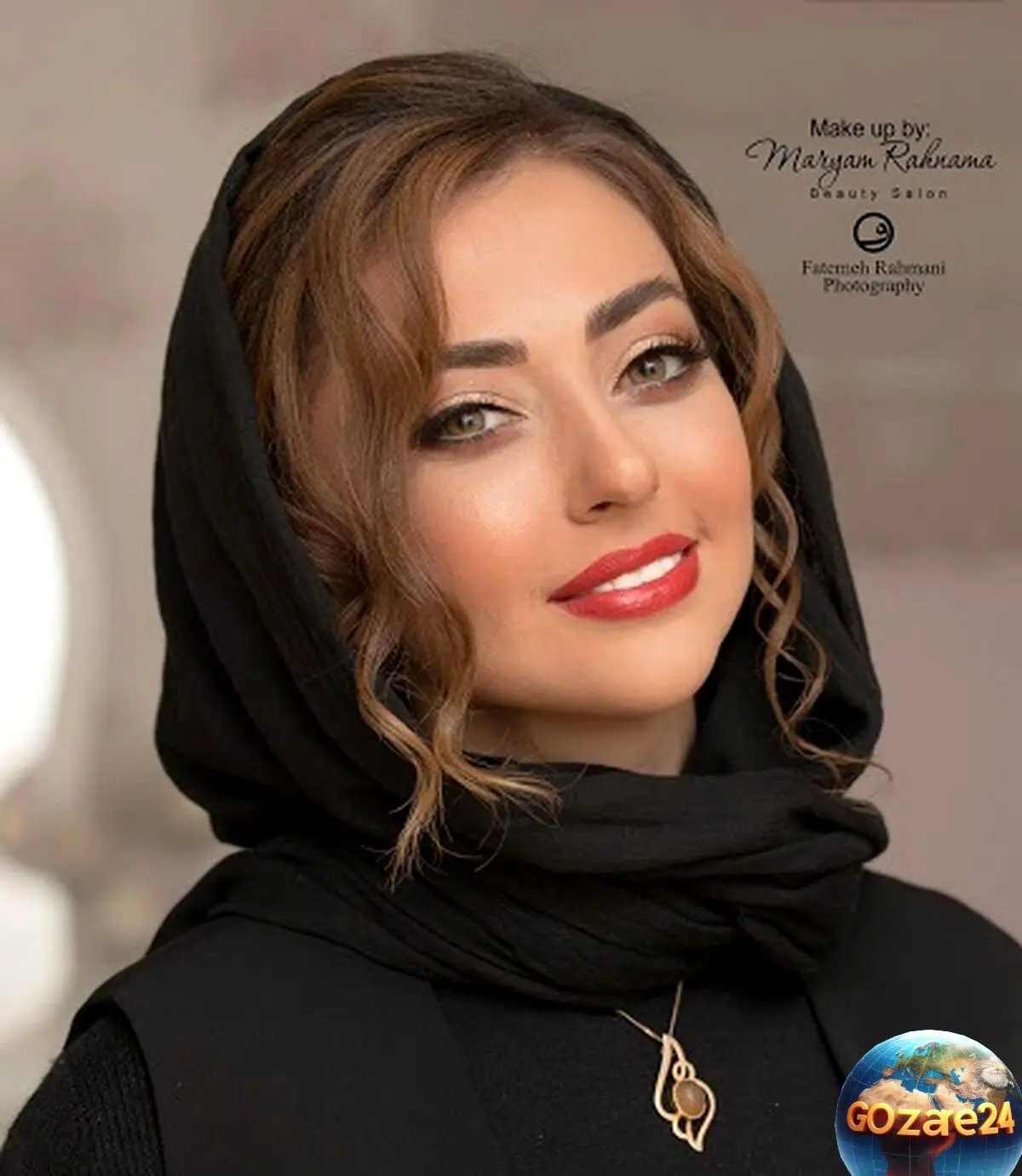 مدلینگ جذاب و متفاوت نفیسه روشن با کوهی از گل رز بر سر در جدیدترین عکس فشن