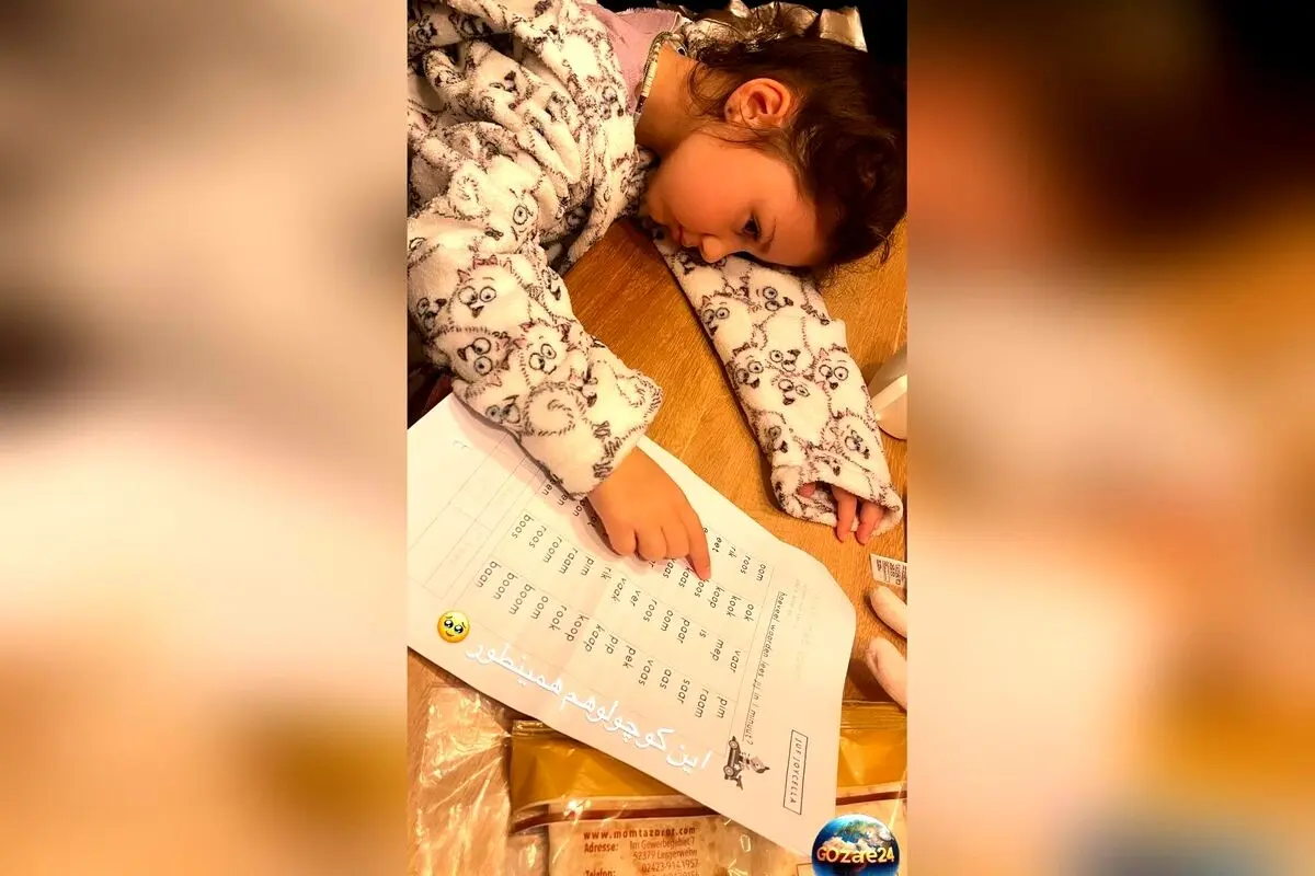تصاویر و ویدیوهای شیرین از اولین روز مدرسه نبات خانوم با دستای کوچک و مشق نوشتنش + لحظه‌های دلنشین خانوادگی