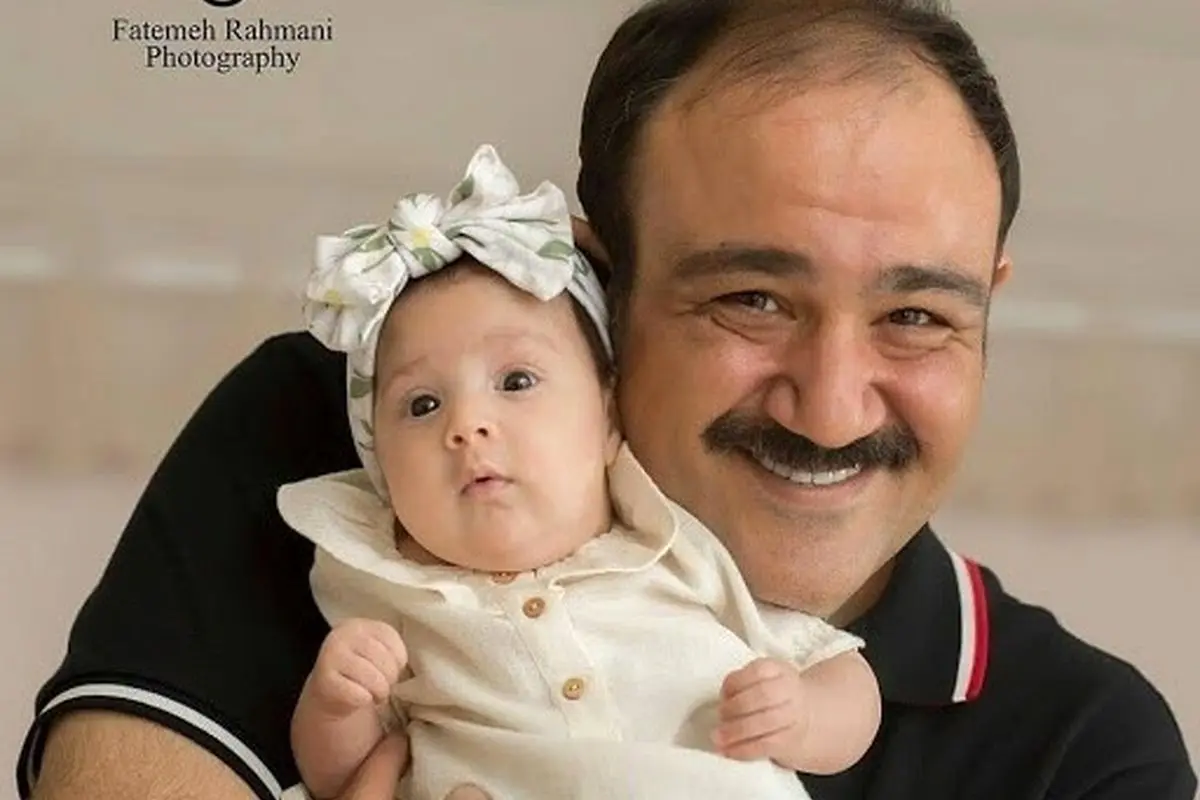 مهران غفوریان و همسرش در جشن تولد دخترشان هانا با کیک بزرگ و خاص + عکس دیدنی