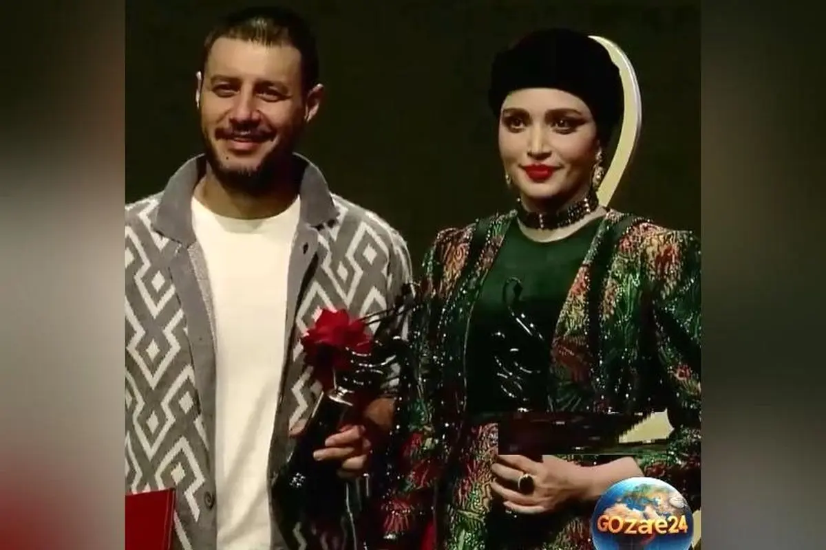 بهنوش طباطبایی برنده جایزه بهترین بازیگر زن در جشن حافظ ۱۴۰۲/ لحظه باشکوه اعلام و تقدیم تندیس به زنان ایران