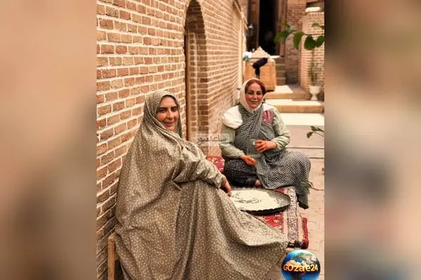 دورهمی و پشت صحنه جذاب سریال «بامداد خمار» با حضور بهنوش بختیاری و کلفت نوکرهای عمارت بصیر الملک