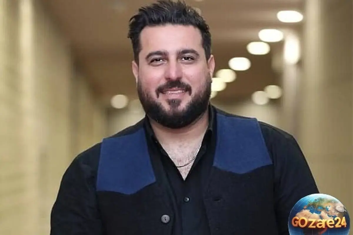 تصویر قدیمی و سیاه‌وسفید از محسن کیایی در سن 24 سالگی با استایل دهه هفتادی و عناصر پاییزی